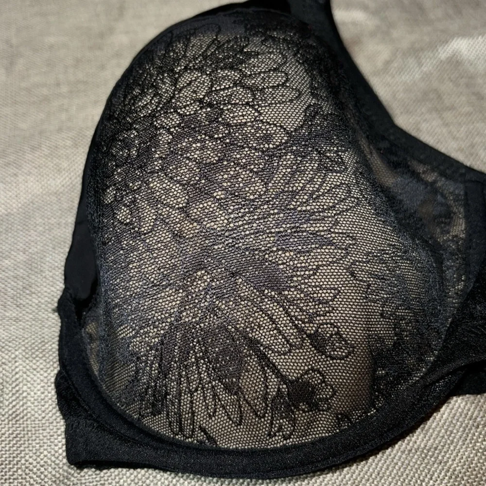 SOMA (2) Lightest Lift Perfect Coverage Black Lace Size 34DD Bundle of 2